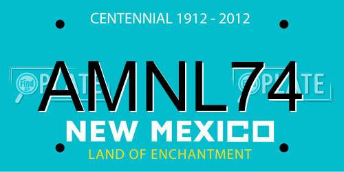 AMNL74 New Mexico License Plate