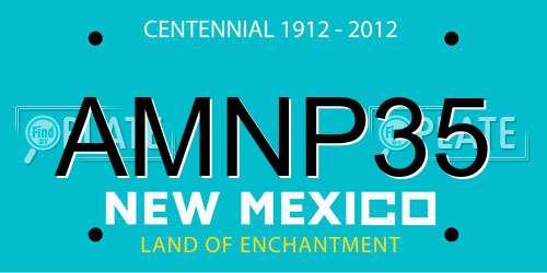 AMNP35 New Mexico License Plate