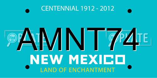 AMNT74 New Mexico License Plate