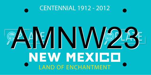 AMNW23 New Mexico License Plate