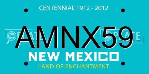 AMNX59 New Mexico License Plate