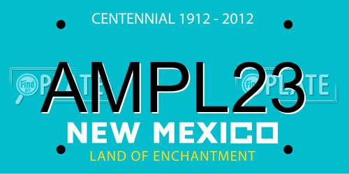 AMPL23 New Mexico License Plate