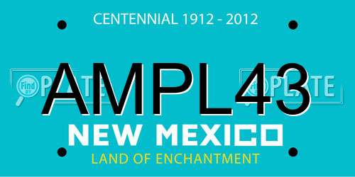 AMPL43 New Mexico License Plate