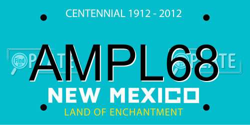 AMPL68 New Mexico License Plate