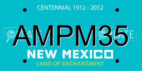 AMPM35 New Mexico License Plate