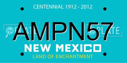 AMPN57 New Mexico License Plate