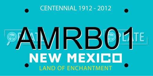 AMRB01 New Mexico License Plate