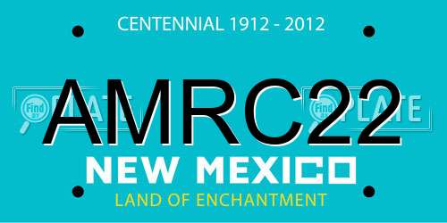 AMRC22 New Mexico License Plate