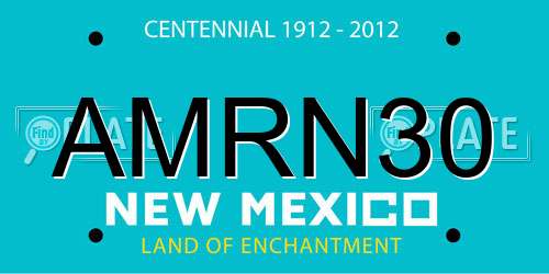 AMRN30 New Mexico License Plate