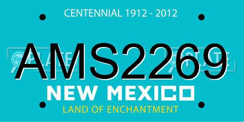 AMS2269 New Mexico License Plate