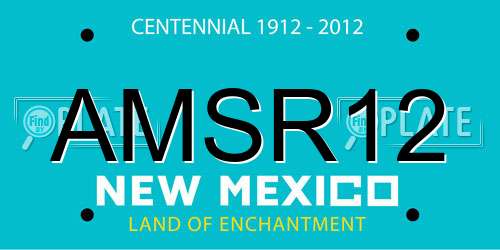 AMSR12 New Mexico License Plate
