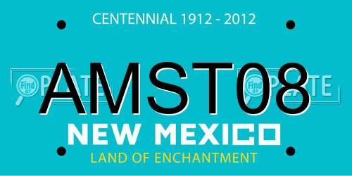 AMST08 New Mexico License Plate