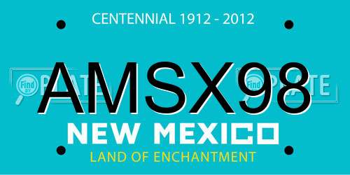 AMSX98 New Mexico License Plate