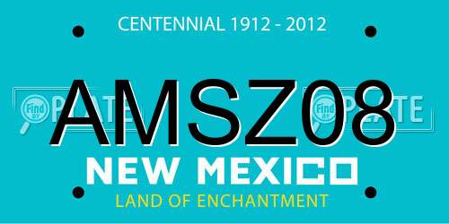 AMSZ08 New Mexico License Plate