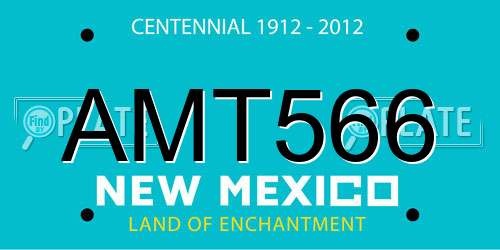 AMT566 New Mexico License Plate
