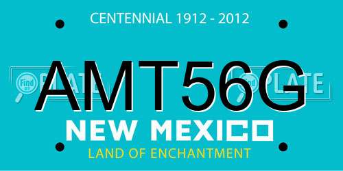 AMT56G New Mexico License Plate