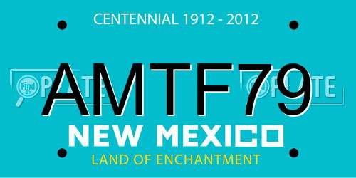AMTF79 New Mexico License Plate