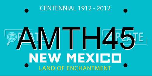 AMTH45 New Mexico License Plate