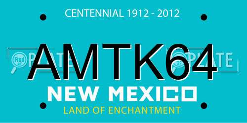 AMTK64 New Mexico License Plate