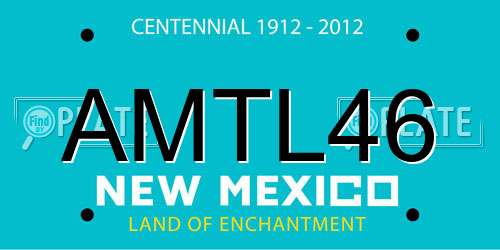 AMTL46 New Mexico License Plate