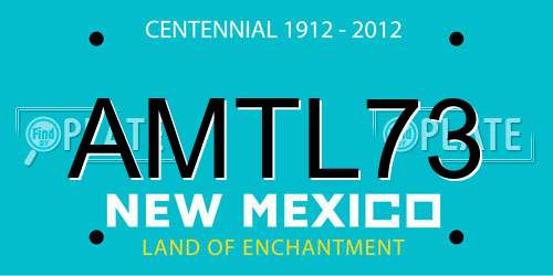 AMTL73 New Mexico License Plate