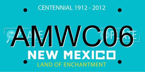 AMWC06 New Mexico License Plate