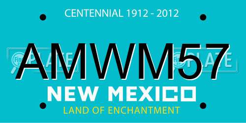 AMWM57 New Mexico License Plate