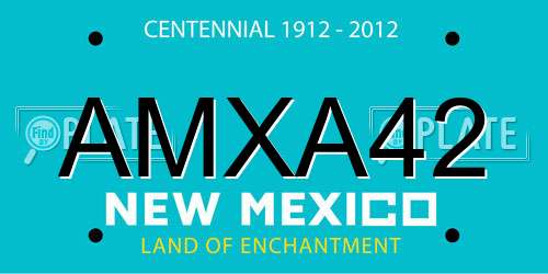 AMXA42 New Mexico License Plate