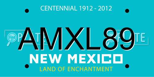 AMXL89 New Mexico License Plate