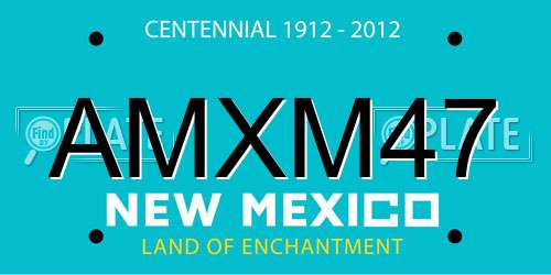 AMXM47 New Mexico License Plate