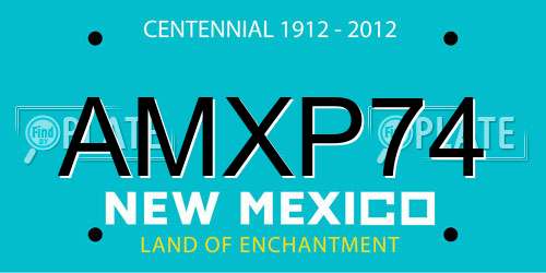 AMXP74 New Mexico License Plate