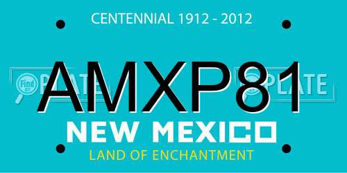 AMXP81 New Mexico License Plate