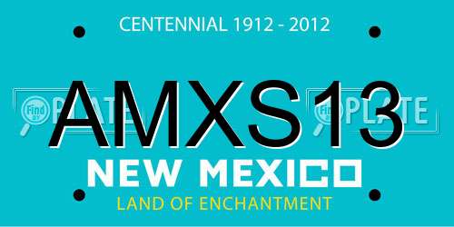 AMXS13 New Mexico License Plate