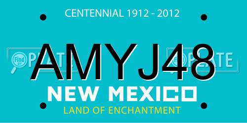 AMYJ48 New Mexico License Plate