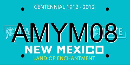 AMYM08 New Mexico License Plate