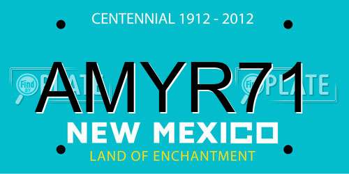 AMYR71 New Mexico License Plate
