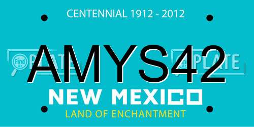 AMYS42 New Mexico License Plate