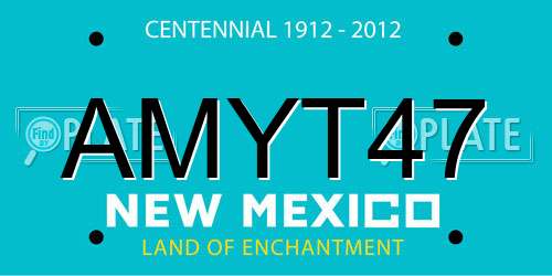 AMYT47 New Mexico License Plate