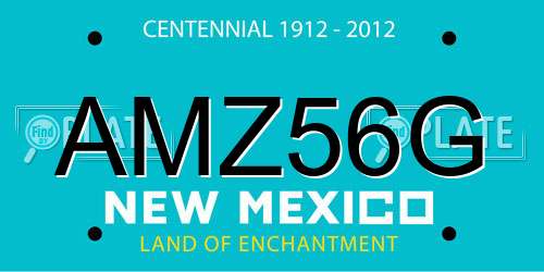 AMZ56G New Mexico License Plate