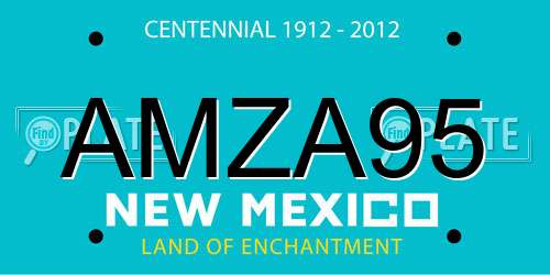 AMZA95 New Mexico License Plate