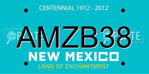 AMZB38 New Mexico License Plate