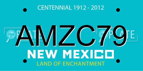 AMZC79 New Mexico License Plate