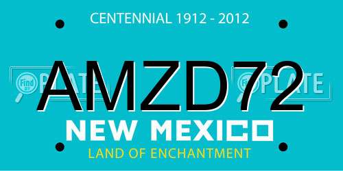 AMZD72 New Mexico License Plate