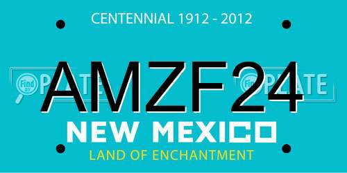 AMZF24 New Mexico License Plate