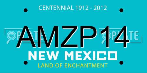 AMZP14 New Mexico License Plate