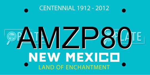 AMZP80 New Mexico License Plate