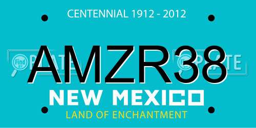 AMZR38 New Mexico License Plate