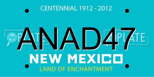 ANAD47 New Mexico License Plate