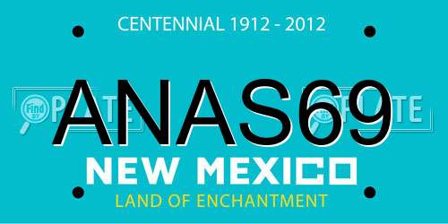 ANAS69 New Mexico License Plate