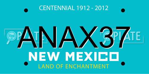 ANAX37 New Mexico License Plate